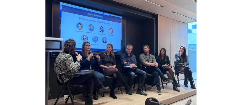 Table ronde retour d'expérience sur la démarche d'assurance qualité en entreprise, animée par Patricia Cardesa , avec sur la photo Estelle Romagny, Charlotte Grivot, Guillaume Gacoin, Jean-Baptiste Audras, Sophie Allemandet et Marine Chenebault